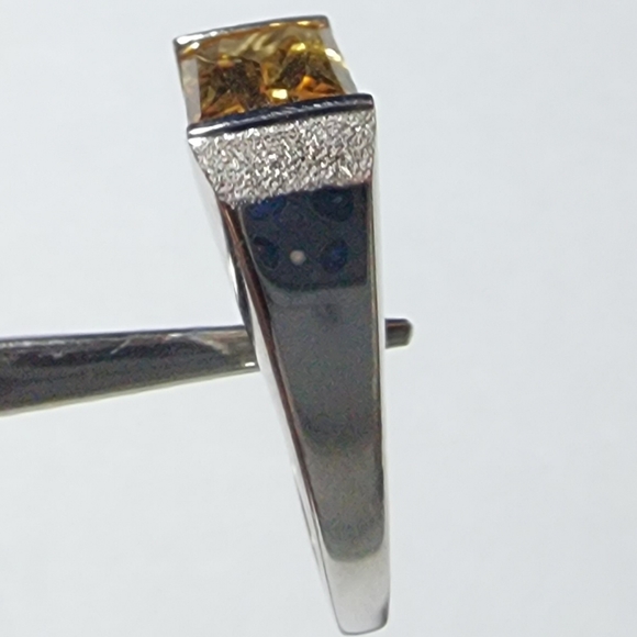 Citrine Ring 925 Sterling Silver size 9 - Picture 6 of 10